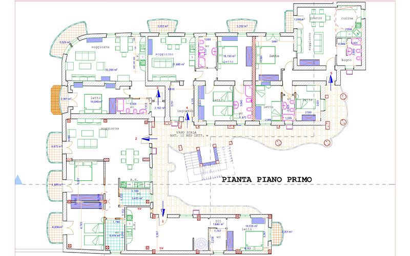 primo piano planimetria praia